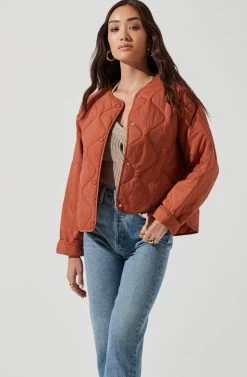 Lightweight Padded Jacket -Chic Outfit Shop AT17062 CLAY 1115
