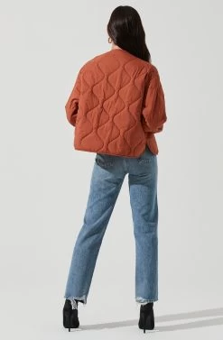 Lightweight Padded Jacket -Chic Outfit Shop AT17062 CLAY 1123