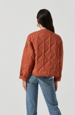 Lightweight Padded Jacket -Chic Outfit Shop AT17062 CLAY 1124