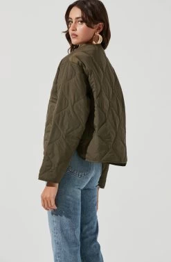Lightweight Padded Jacket -Chic Outfit Shop AT17062 GREEN 1817