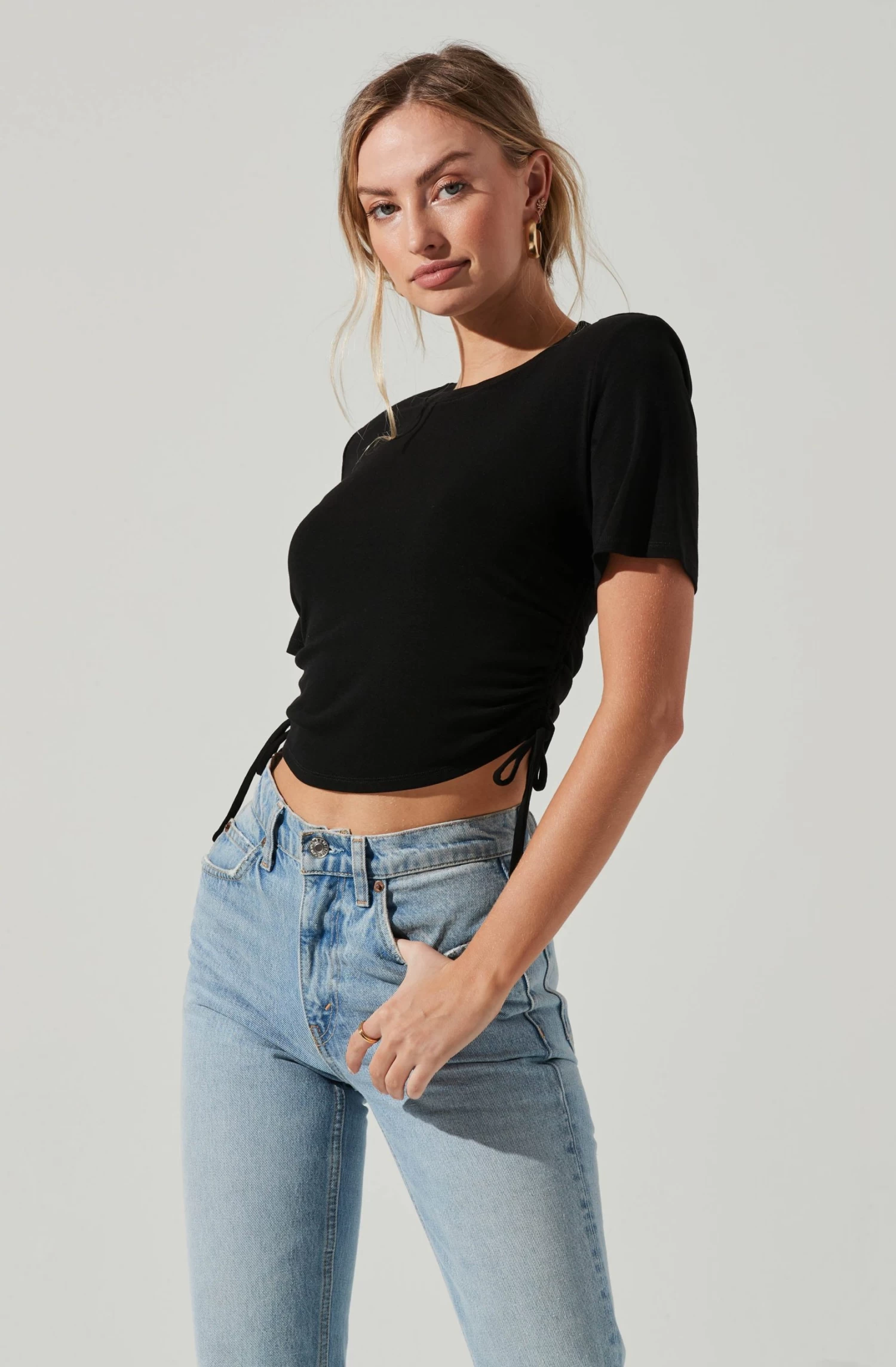 Cinched Side Crop Tee 5 Cinched Side Crop Tee - Image 3