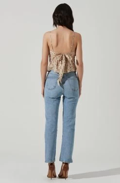 Pleated Floral Linen Cami -Chic Outfit Shop AT17248 TAUPEPINKFLORAL 6