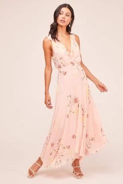 Ruffle Wrap Front Sleeveless Maxi -Chic Outfit Shop Look69 1875 Edit