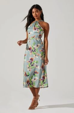 Sandrine Floral Halter Midi Dress -Chic Outfit Shop MicrosoftTeams image 32